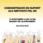 Concentració en favor dels imputats 9N