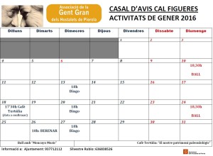 activitats casal avis gener 2016