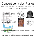 10 anys de concerts a l’Auditori de Cal Figueres