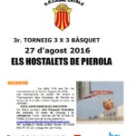 27 d'agost. Torneig 3x3 de bàsquet