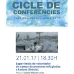 21 gener. Conferència: Experiència de voluntariat als camps de refugiats
