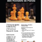 9 juliol. 1r Torneig de ràpides d'escacs