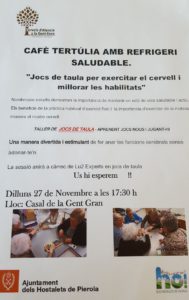 tertulia 27 novembre jocs de taula