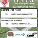 17-18 febrer. Jornada futbol. Lliga diferents categories