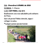 6 abril. Caminada CAP Piera. Dia mundial activitat física