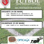 24-25 març. Futbol. Campionat de lliga. Diverses categories.