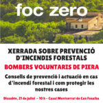 21 juliol. Xerrada prevenció incendis Can Fosalba