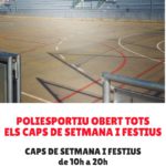 Pista poliesportiva oberta durant els caps de setmana i festius
