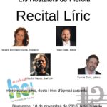 Nou recital líric organitzat pels Amics de la Música