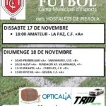 17 i 18 novembre. Partits de lliga del Club Futbol Hostalets