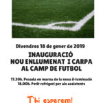 18 gener. Inauguració millores camp de futbol