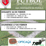 16 i 17 febrer. Partits de futbol al Camp Municipal d'Esports