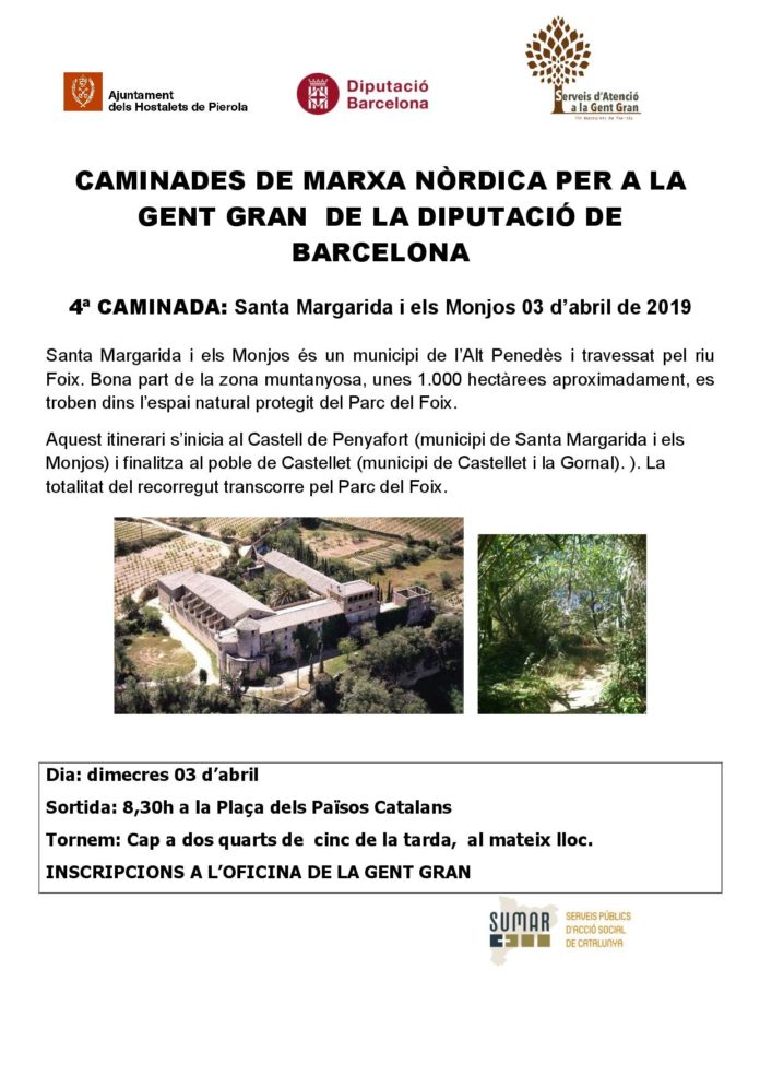 caminada santa margarida i els monjos
