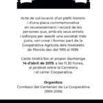 14 abril. Acte commemoració a la Cooperativa