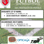 27 i 28 abril. Partits de futbol al Camp Municipal d'Esports