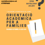 4 abril. Orientació acadèmica per a famílies