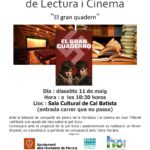 11 maig. Trobada oberta Club de Lectura i Cinema