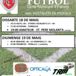 18 i 19 maig. Partits de futbol al Camp Municipal d'Esports