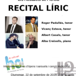 22 setembre. Recital líric