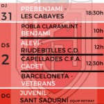 2 i 3 novembre. Partits de futbol