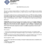 9 setembre. Ple Ordinari