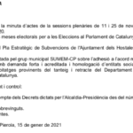 20 gener. Ple ordinari