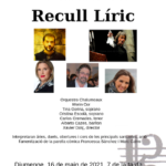 16 maig. Recull líric