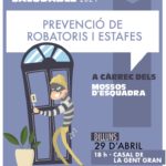 Cafè-tertúlia "Prevenció de robatoris i estafes"