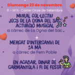 Mural col·lectiu, jocs i actuació (25N)