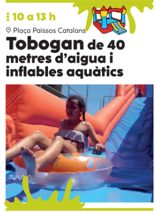 Tobogan i inflables aquàtics